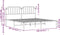 vidaXL - Bedframe - met - hoofdbord - metaal - wit - 200x200 - cm