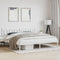 vidaXL - Bedframe - met - hoofdbord - metaal - wit - 200x200 - cm