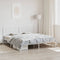vidaXL - Bedframe - met - hoofdbord - metaal - wit - 200x200 - cm