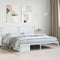 vidaXL - Bedframe - met - hoofdbord - metaal - wit - 200x200 - cm