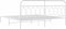 vidaXL - Bedframe - met - hoofdbord - metaal - wit - 200x200 - cm