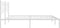 vidaXL - Bedframe - met - hoofdbord - metaal - wit - 200x200 - cm