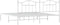 vidaXL - Bedframe - met - hoofdbord - metaal - wit - 200x200 - cm
