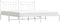 vidaXL - Bedframe - met - hoofdbord - metaal - wit - 200x200 - cm