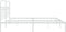 vidaXL - Bedframe - met - hoofdbord - metaal - wit - 200x200 - cm