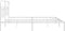 vidaXL - Bedframe - met - hoofdbord - metaal - wit - 200x200 - cm