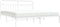 vidaXL - Bedframe - met - hoofdbord - metaal - wit - 200x200 - cm
