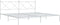 vidaXL - Bedframe - met - hoofdbord - metaal - wit - 200x200 - cm