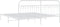 vidaXL - Bedframe - met - hoofdbord - metaal - wit - 200x200 - cm