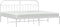 vidaXL - Bedframe - met - hoofdbord - metaal - wit - 200x200 - cm
