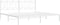 vidaXL - Bedframe - met - hoofdbord - metaal - wit - 200x200 - cm