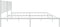 vidaXL - Bedframe - met - hoofdbord - metaal - wit - 200x200 - cm