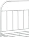 vidaXL - Bedframe - met - hoofdbord - metaal - wit - 200x200 - cm