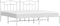 vidaXL - Bedframe - met - hoofdbord - metaal - wit - 200x200 - cm