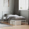 vidaXL - Bedframe - met - hoofdbord - metaal - wit - 75 - x - 190 - cm