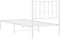 vidaXL - Bedframe - met - hoofdbord - metaal - wit - 75 - x - 190 - cm