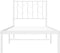 vidaXL - Bedframe - met - hoofdbord - metaal - wit - 75 - x - 190 - cm