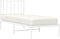 vidaXL - Bedframe - met - hoofdbord - metaal - wit - 75 - x - 190 - cm