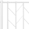 vidaXL - Bedframe - met - hoofdbord - metaal - wit - 75 - x - 190 - cm