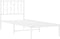 vidaXL - Bedframe - met - hoofdbord - metaal - wit - 75 - x - 190 - cm