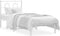 vidaXL - Bedframe - met - hoofdbord - metaal - wit - 80x200 - cm