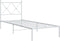 vidaXL - Bedframe - met - hoofdbord - metaal - wit - 80x200 - cm