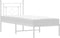 vidaXL - Bedframe - met - hoofdbord - metaal - wit - 80x200 - cm