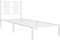 vidaXL - Bedframe - met - hoofdbord - metaal - wit - 80x200 - cm