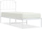 vidaXL - Bedframe - met - hoofdbord - metaal - wit - 80x200 - cm