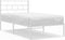 vidaXL - Bedframe - met - hoofdbord - metaal - wit - 80x200 - cm