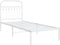 vidaXL - Bedframe - met - hoofdbord - metaal - wit - 80x200 - cm