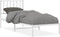 vidaXL - Bedframe - met - hoofdbord - metaal - wit - 80x200 - cm