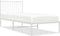 vidaXL - Bedframe - met - hoofdbord - metaal - wit - 80x200 - cm