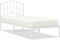 vidaXL - Bedframe - met - hoofdbord - metaal - wit - 80x200 - cm