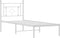 vidaXL - Bedframe - met - hoofdbord - metaal - wit - 80x200 - cm