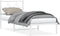 vidaXL - Bedframe - met - hoofdbord - metaal - wit - 80x200 - cm