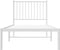 vidaXL - Bedframe - met - hoofdbord - metaal - wit - 80x200 - cm