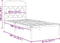 vidaXL - Bedframe - met - hoofdbord - metaal - wit - 80x200 - cm