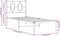 vidaXL - Bedframe - met - hoofdbord - metaal - wit - 80x200 - cm