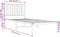 vidaXL - Bedframe - met - hoofdbord - metaal - wit - 80x200 - cm