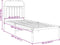 vidaXL - Bedframe - met - hoofdbord - metaal - wit - 80x200 - cm