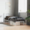 vidaXL - Bedframe - met - hoofdbord - metaal - wit - 80x200 - cm