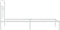 vidaXL - Bedframe - met - hoofdbord - metaal - wit - 80x200 - cm