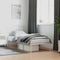 vidaXL - Bedframe - met - hoofdbord - metaal - wit - 80x200 - cm