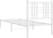 vidaXL - Bedframe - met - hoofdbord - metaal - wit - 80x200 - cm