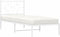 vidaXL - Bedframe - met - hoofdbord - metaal - wit - 80x200 - cm