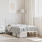 vidaXL - Bedframe - met - hoofdbord - metaal - wit - 80x200 - cm
