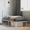 vidaXL - Bedframe - met - hoofdbord - metaal - wit - 80x200 - cm