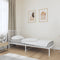 vidaXL - Bedframe - met - hoofdbord - metaal - wit - 80x200 - cm