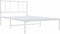 vidaXL - Bedframe - met - hoofdbord - metaal - wit - 80x200 - cm